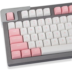 Pink White Keycaps Doubleshot MSA profils 150 taustiņi Pielāgotie taustiņi Cherry MX Gateron Kailh Box Switches mehāniskās spēļu tastatūras tastatūrai