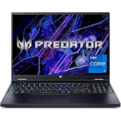 Acer Predator Helios 16 (PH16-71-731Q) spēļu klēpjdators, 41 cm WQXGA 240 Hz displejs, Intel Core i7 13700HX, 16 GB RAM, 1 TB SSD, NVIDIA GeForce RTX 4060, Windows 11, QWERTZ tastatūra, melns