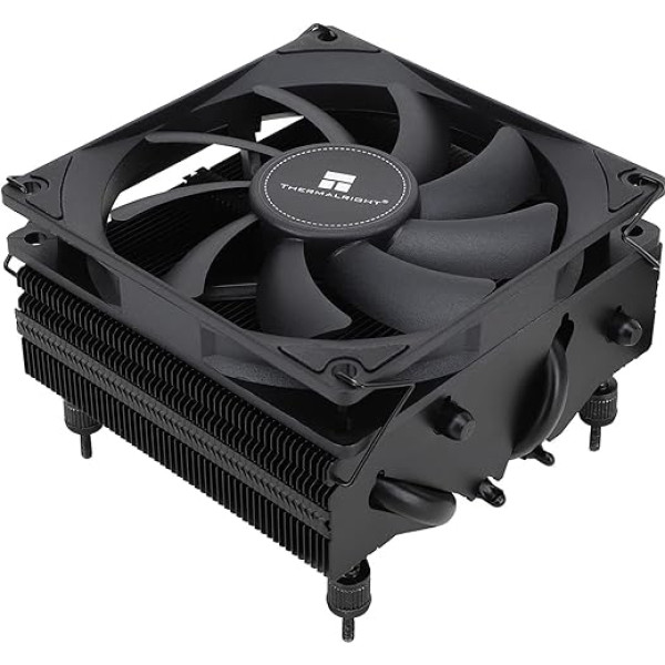 Thermalright AXP90-X53 Black Низкопрофильный процессорный воздушный кулер, высота 53 мм, вентилятор TL-9015B Slin PWM, технология AGHP, для AMD AM4/Intel 1150/1151/1155/1156/1200