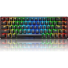 UrChoiceLtd MK68 Type C 60% RGB mehāniskā spēļu tastatūra