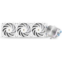 Thermalright Frozen Edge 360 White CPU ūdens dzesētājs ar PWM ventilatoriem, sūkņa ātrums 3300RPM, S-FDB gultņi, AMD AM4/AM5, Intel LGA1150/1155/1200/1700/2011(FE360 White)