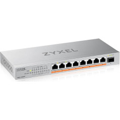 Zyxel 8-Port PoE 2.5G Multi-Gig nepārvaldāms komutators @ 100W ar 8 x PoE++ (60W), 1 x 10G SFP+ | Galda vai sienas stiprinājums [XMG-108HP]