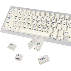 153 taustiņi Keycaps C64 sānu drukas PBT Chreey profila krāsošanas sublimācijas balts Vintage Keycaps mehānisko tastatūru 64/68/84/98/104/108