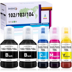 BAISINE Tinte saderīga ar Epson 104 103 102 ET-2710 ET-2711 ET-2712 ET-2714 ET-2715 ET-2720 ET-2721 ET-2726 ET-2810 ET-2815 ET-2820 ET-2822 1 ET-2825 ET-2826 ET-4700 ET-4800