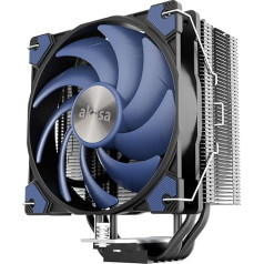 Akasa Alucia H4 Plus Premium CPU dzesētājs, TDP185W, atbalsta Intel LGA 1700/115x/1200/20XX un AMD AM4 AM5 Ryzen, 120 mm PWM ventilators, vara siltumcaurules, ietilpst termiskā pasta, AK-CC4021HP01