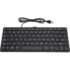 Spāņu kompjūtera tastatūra, spāņu tastatūra ar 78 taustiņiem, vadu pārnēsājamā, īpaši plānā, klusā biznesa spāņu tastatūra ar USB saskarni galddatoriem