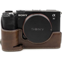 MUZIRI KINOKOO A7C PU кожаный защитный чехол для Sony A7C/α7C/Alpha 7C нижний чехол Sony A7C Grip Case, кофе, сумка A7C