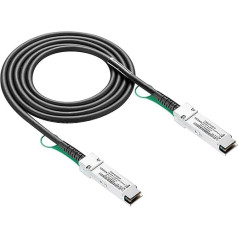 40G QSFP+ DAC kabelis, 40GBASE-CR4, pasīvais, tieši savienojams, vara Twinax QSFP kabelis Cisco QSFP-H40G-CU50CM, Meraki MA-CBL-40G-50CM, Mikrotik, atvērtā komutatora ierīcēm, 0,5 m (1,65 ft)