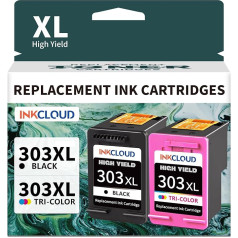 INKCLOUD 303 XL Ersatz für HP 303 Druckerpatronen Schwarz und Farbe Multipack für HP Envy Photo 6220 6230 6232 6234 7130 7134 7220 7800 7830 7900 Tango Tango X Drucker