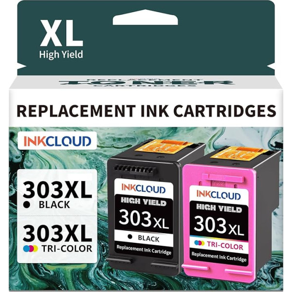 INKCLOUD 303 XL Ersatz für HP 303 Druckerpatronen Schwarz und Farbe Multipack für HP Envy Photo 6220 6230 6232 6234 7130 7134 7220 7800 7830 7900 Tango Tango X Drucker