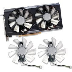 Dotodo GAA8B2U/GAA8S2U 4 Pin GPU grafiskās kartes dzesēšanas ventilators Sapphire R9 380 380X 2g/4G D5 grafiskās kartes rezerves ventilators White Graphics Card Fan 2 Pack