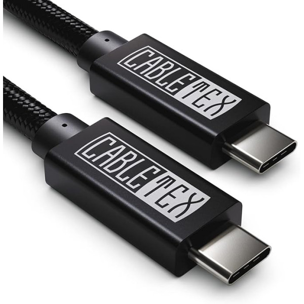 Cabletex USB C kabelis ar USB 3.1 Gen 2 Type C 10GBit/s ar video un audio savienojumu