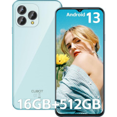 CUBOT MediaTek MT8788 P80 viedtālrunis bez līguma Android 13-16GB RAM/512GB ROM mobilais tālrunis, 6,58 collu FHD+ displejs, 5200 mAh viedtālrunis, 48MP + 24MP mobilie tālruņi, Dual SIM 4G mobilais tālrunis, GPS,