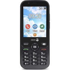 Doro 7010 - 4G mobilais tālrunis (3 MP kamera, 2,8 collu (7,11 cm) displejs, LTE, GPS, Bluetooth, WhatsApp, Facebook, WiFi) Grafīts