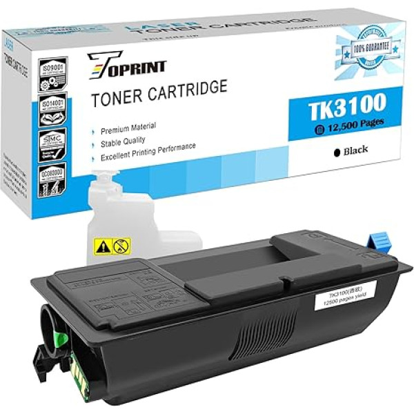 TOPRINT TK-3100K TK-3100 TK3100 1T02MS0NL0 Suderinama 12500 puslapių juoda tonerio kasetė, skirta 