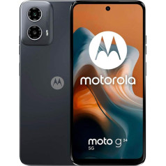 MOTOROLA Moto G34 5G (6,5 collu LCD 120 Hz, kameras 50 + 2 MP, lādētājs 20 W, akumulators 5000 mAh, Android™ 14, 4/128 GB, Dual SIM), kokogles melns