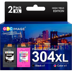 GPC IMAGE 304XL atjaunotas kasetnes, kas ir saderīgas ar HP 304 printeru kasetnēm 304 XL Multipack priekš Deskjet 2630 3750 2620 2622 3700 3720 3735 Envy 5020 5030 5010 5000 5032 (1 1 krāsa)