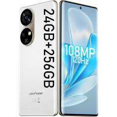 Ulefone Note 17 Pro mobilais tālrunis bez līguma, 2.4K Amoled 120Hz izliekts displejs, 108MP + 32MP kamera Android 13 viedtālrunis, 24GB + 256GB Helio G99 ar 33W ātro uzlādi 6,78 collu FHD+ 5050mAh