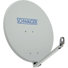 SCHWAIGER 210 Satelītantena Satelītantena ar nobīdi LNB atbalsta roka Satelītantenas antenas masta stiprinājums Satelītantenas satelītantena sistēma Tērauds 74,5 x 84,5 cm Balta 74,5 x 84,5 cm Balta