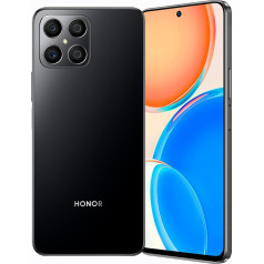 HONOR X8 Android viedtālrunis, 6,7 collu mobilais tālrunis, 6+128 GB, 90 Hz, Dual SIM ar 64 MP četrkameru, melns