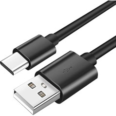 Aiivioll USB C lādēšanas kabelis Jabra Elite Active 75t austiņām, Elite 85t, 85h, 45h, 7 Pro, 3/4/5, Evolve2 65 85 bezvadu austiņām, USB A uz C tipa rezerves uzlādes ātrās uzlādes kabelis