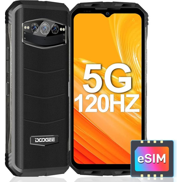 DOOGEE V30 (2023) ESIM 5G āra mobilais tālrunis bez līguma, 15GB + 256GB Dimensity 900, 108MP + 20MP Night Vision āra viedtālrunis Android 12 6,58 collu FHD+ 120Hz, 10800mAh 66W Quick Charge