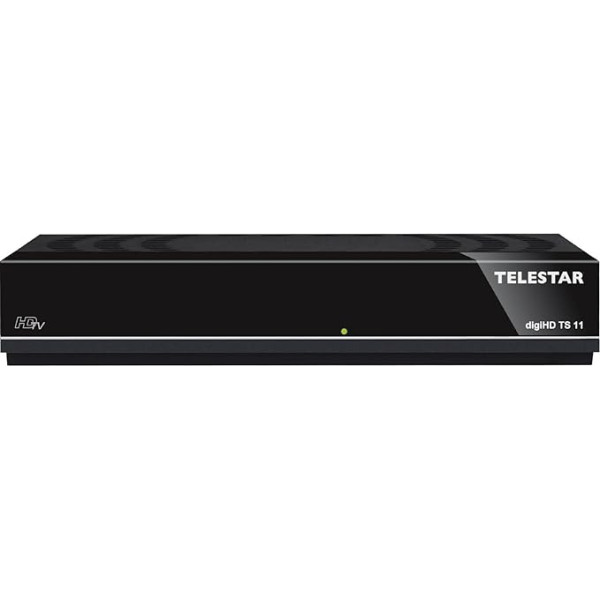 TELESTAR digiHD TS 11 satelīta uztvērējs HD Digitālais HD satelīta uztvērējs (DVB-S, DVB-S2, HDTV, HDMI, Scart, USB, AAC, Tālvadības pults, Multivides atskaņotājs, Iepriekš ieprogrammēto programmu saraksts) Melns