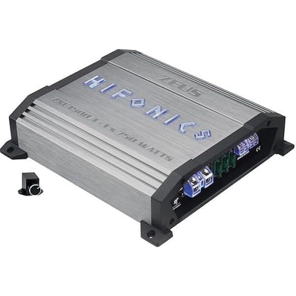 Hifonics ZXE1500/1 D klases mono ciparu pastiprinātājs Monobloka 12 V jaudas pastiprinātājs Automašīnas basa zemfrekvenču skaļruņa tālvadības pults