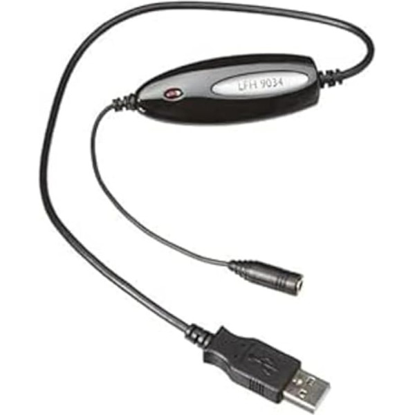 Philips LFH9034 USB audioadapteris 3,5 mm kopfhörer oder Lautsprecher mit 3,5 mm, Klinkenstecker, anthrazit/silber