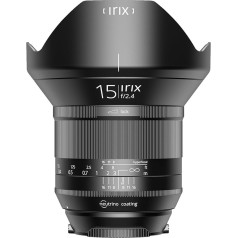 Irix Ultra-platleņķa objektīvs Blackstone 15 mm f2,4 (95 mm filtra vītne, pilna izmēra, gaismas marķējums, optimizēts objektīva fokusa gredzens)