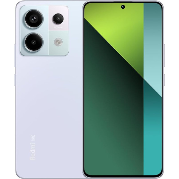 Xiaomi Redmi Note 13 Pro 5G Aurora Purple - Mobilais telefons 8 + 256 GB, Snapdragon 4 nm procesors, 200 MP kamera, 120 Hz AMOLED displejs, 67 W, 5100 mAh, 3D izliekts displejs