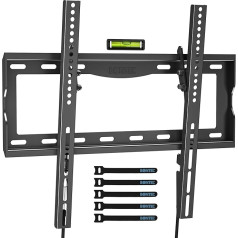 BONTEC TV Wall Mount for 26-65 Inch LCD/LED/OLED/Plasma TVs Flat & Curved up to 55 kg, TV Mount Tilting Ultra Slim, Max. VESA 400 x 400 mm