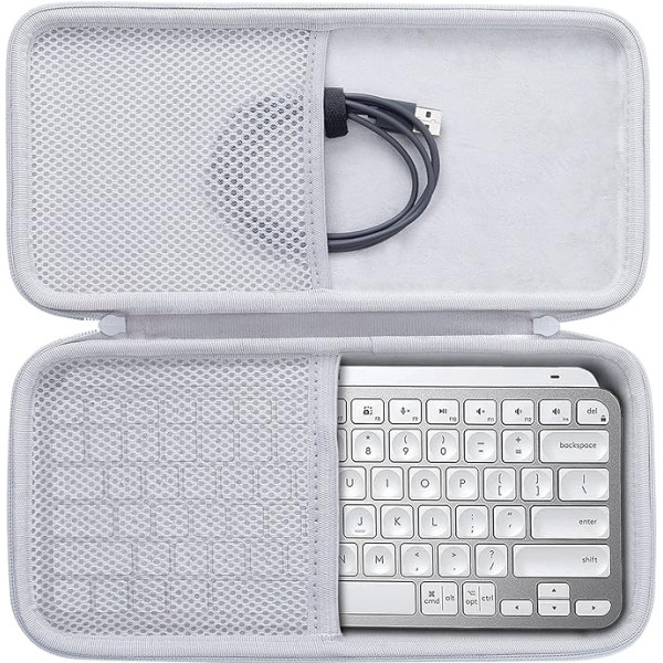 Aenllosi Hard Case Cover for Logitech MX Keys Mini Wireless Keyboard, Bag Only (Grey)