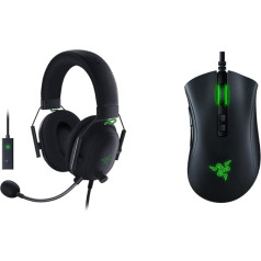 Razer BlackShark V2 ar USB skaņas karti - augstākās klases esporta spēļu austiņas melnas & DeathAdder V2 - vadu spēļu pele ar ergonomisku ergonomiku un ērtu vadu PC/Mac melna