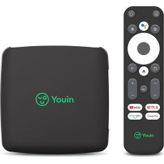 Engel Android TV Receiver 4K UHD You-Box en1040k - Integrated Google Assistant and Chrome Black