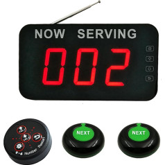 3-digit queue call system, number call system, waiting numbers, machine for queue management with three-digit LED display and call transmitter