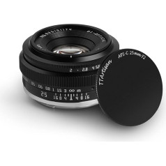 TTartisan 25mm F2 rokas platleņķa objektīvs, saderīgs ar Fuji X-Mount bezspoguļa kamerām X-PRO1 X-PRO2 X-E1 X-E2 X-E2 X-E3 X-H1 X-T1 X-T10 X-T2 X-T3 X-T20 X-T30 X-T100 X-A1 X-A10 X-A2 X-A3 X-A5