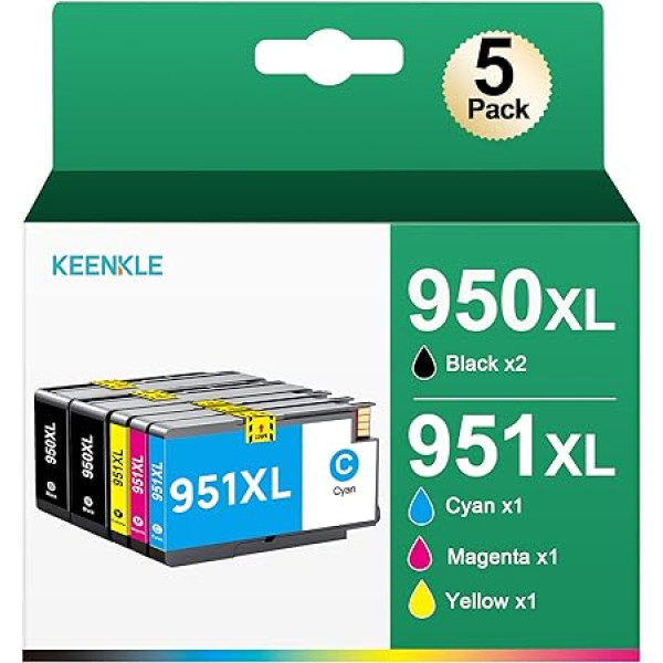 KEENKLE 950XL 951XL tintes kasetnes, kas saderīgas ar HP Officejet Pro 8610 8620 8600 8600 Plus 8100 8630 8640 8660 8615 8625 251dw 271dw printeri