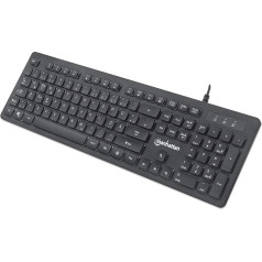 Manhattan USB spēļu tastatūra ar LED - melna