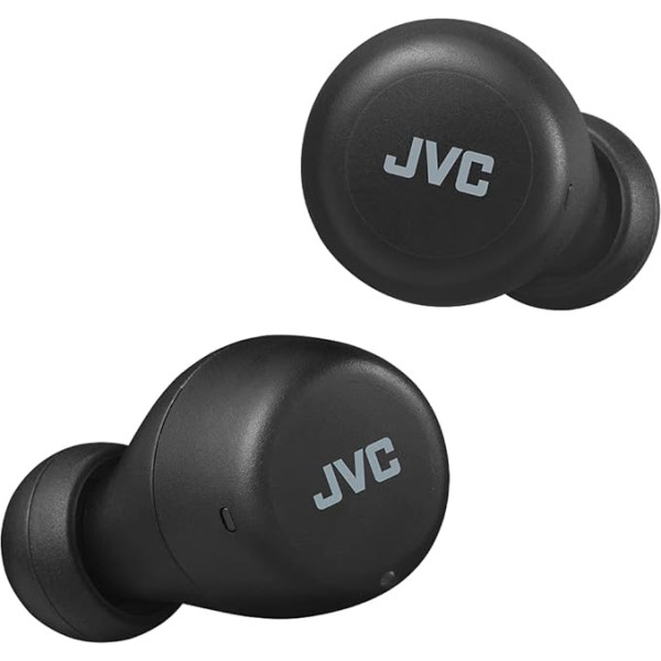 JVC Gumy Mini True Wireless austiņas [Amazon ekskluzīvs izdevums], Bluetooth 5.1, aizsardzība pret šļakatām (IPX4), ilgs akumulatora darbības laiks (līdz 15 stundām) - HA-Z55T-B (Black)