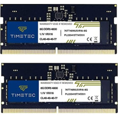 Timetec 8GB DDR5 4800MHz SODIMM operatīvās atmiņas modulis portatīvajam datoram (16GB)