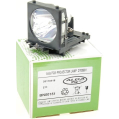 Alda PQ Premium projektora lampa, saderīga ar HITACHI PJ-TX100, PJ-TX100W, PJ-TX200, PJ-TX300E, PJ-TX300W, DT00661, DT00665 projektoriem, lampa ar korpusu