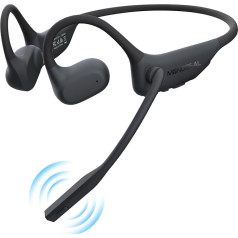 Bluetooth Headset mit Mikrofon, Open-Ear Headset Bluetooth 5.2 mit AI-Geräuschunterdrückung und Stummschalttaste, Multipoint-Verbindung kabelloses Headset für Büro Meeting Online Lernen Autofahren