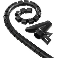 Hama Flexibler spirālveida kabeļu savienojums, universāls, 20 mm, 2,5 m, Schwarz