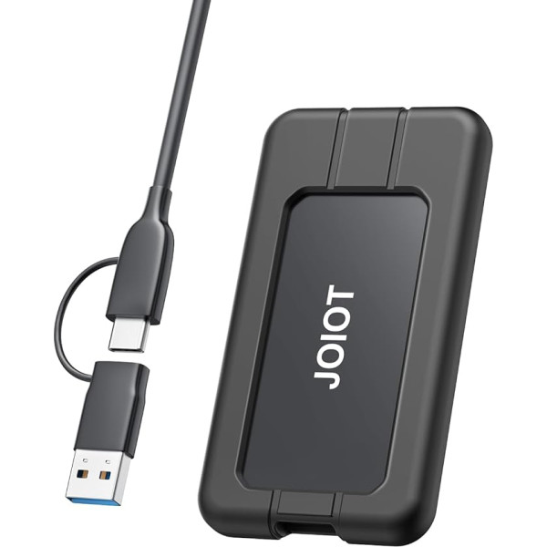 JOIOT 512GB ārējais cietais disks SSD līdz 1900MB/s USB 3.2 Gen ar aizsargvāciņu Triecienizturīgs cietvielu diskdziņš Pārnēsājams PS5 Xbox X sērijas atmiņas paplašināšanai Portatīvajam datoram MacBook/Pro/Air un PS4, melns