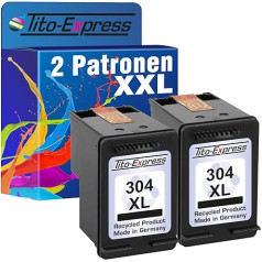 Tito-Express Platinum Series tintes kasetnes XXL, saderīgas ar HP 304 XL, melnas krāsas