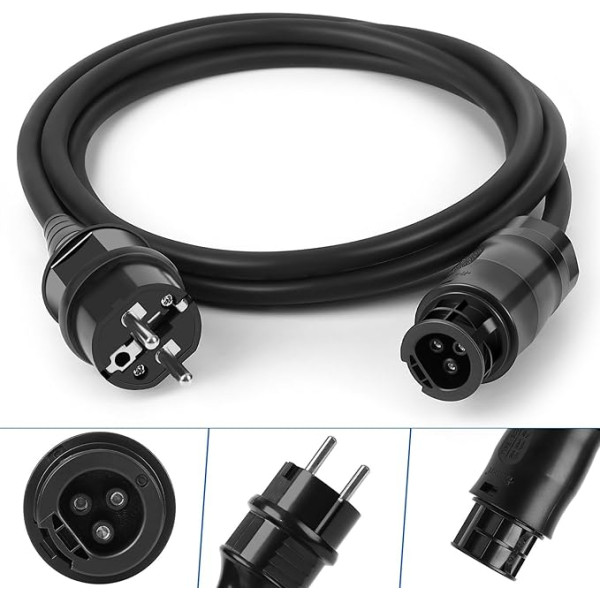 Betteri BC01 kabelis, HAUSPROFI Betteri BC01 Female to Schuko Plug Cable 2M/3M/5M/10M, piemērots mikro invertoriem Hoymiles, Deye, Envertech, TSUN, NEP, Bosswerk (10 m)