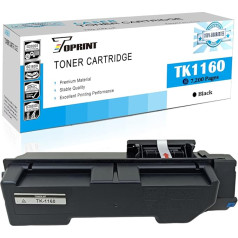 TOPRINT suderinama tonerio kasetė TK-1160 TK1160 TK 1160 7200 puslapių juoda, skirta Kyocera ECOSYS P2040 P2040dn P2040dw spausdintuvui