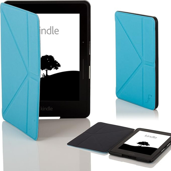 FOREFRONT CASES Hülle für Amazon Kindle Voyage Origami Schutzülle Case Cover & Ständer für - Dünn Leicht, Rundum-Geräteschutz & Auto Schlaf Wach Funktion - Himmelblau