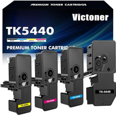 VICTONER TK5440 TK-5440 Kompatibel für Kyocera ECOSYS MA2100cwfx Toneris PA2100cwx PA2100cwx MA2100cx MA2100cfx MA2100 PA2100 TK-5440K TK-5440C TK-5440Y TK-5440M TK 5440 Schwarz Cyan Magenta Gelb, 4er-Pack